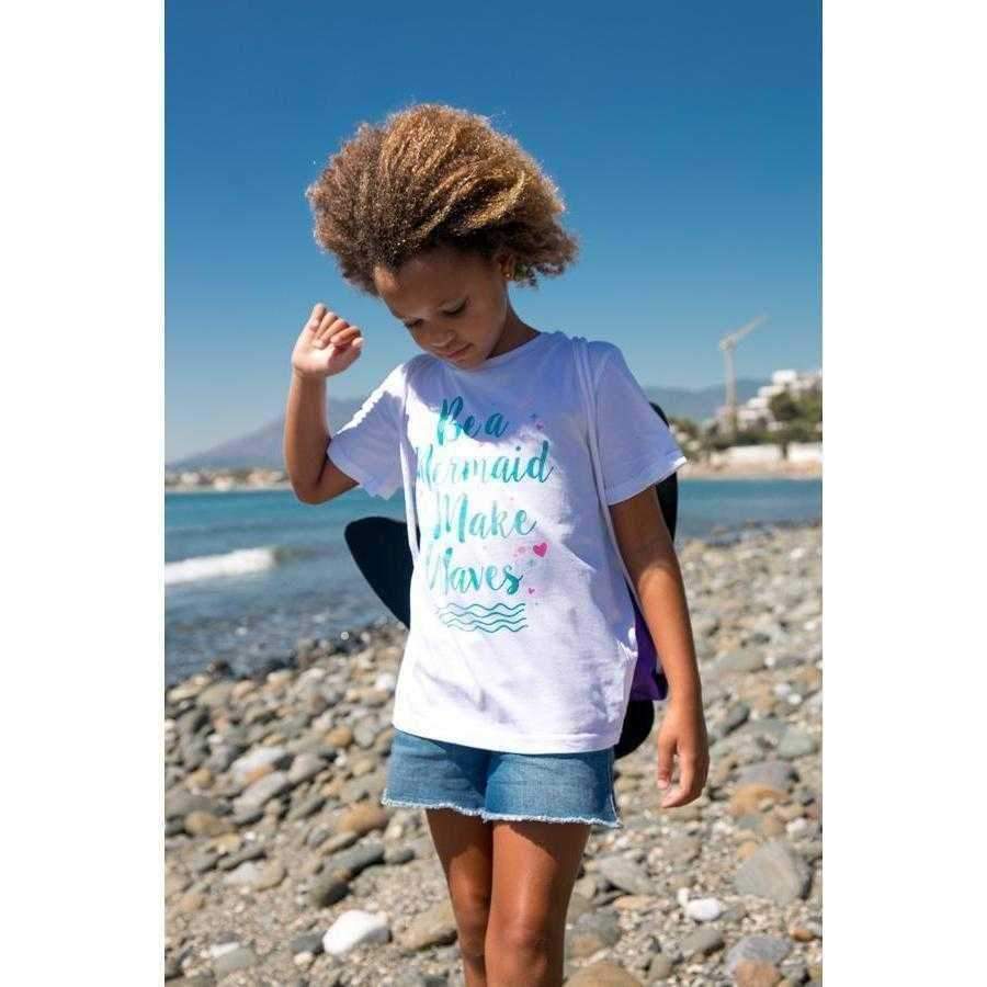 Be a Mermaid and Make Waves T-shirt - Mermaids Tail UK