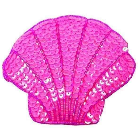 mermaid shell shaped purse accessories pink magenta leaf