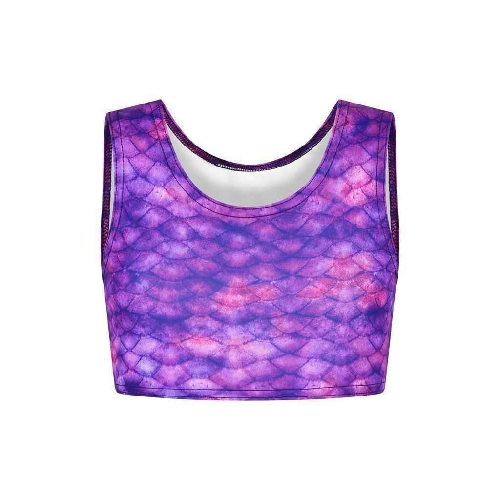 Purple Surf Crop Top - Mermaids Tail UK