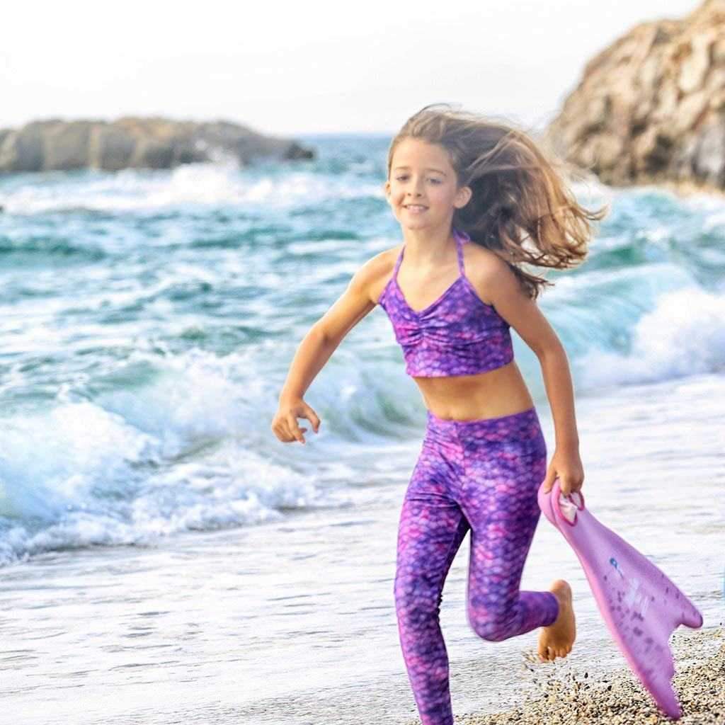 Purple Surf Mermaid Leggings